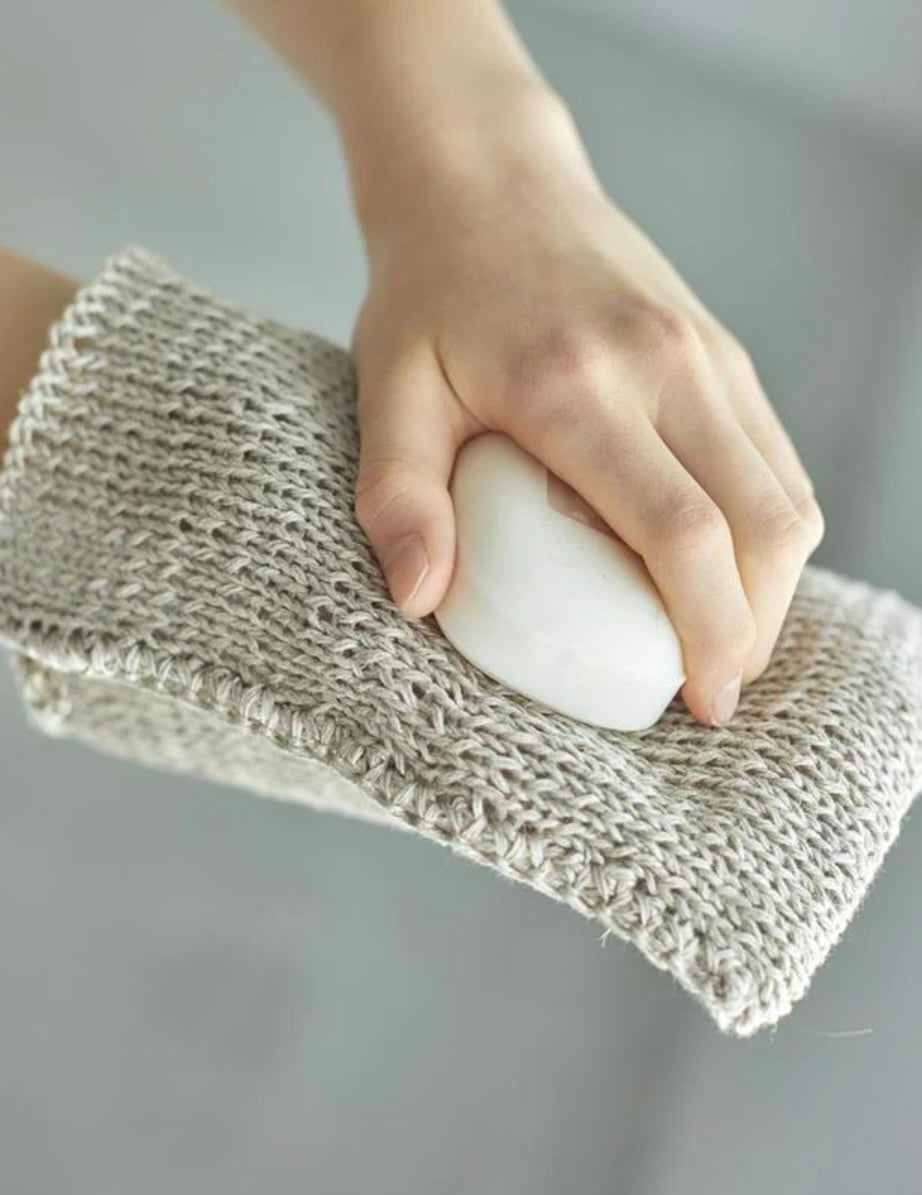 Linen Knit Bath Mitten