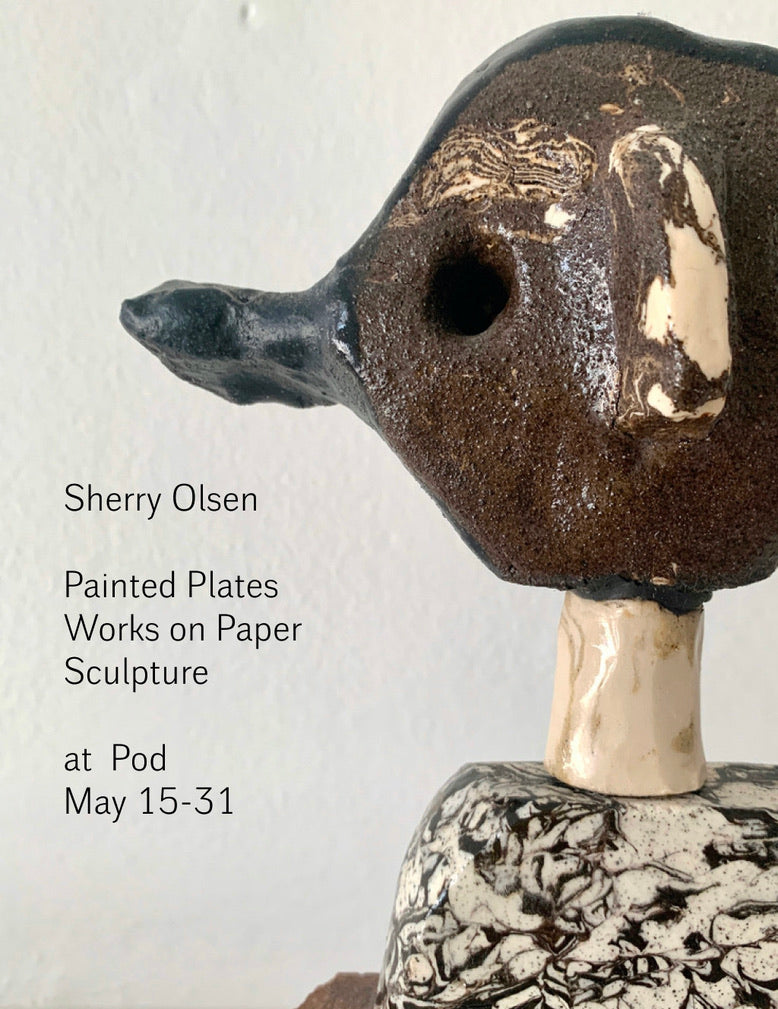 Sherry Olsen: Painted Plates, Works on Paper, Sculpture