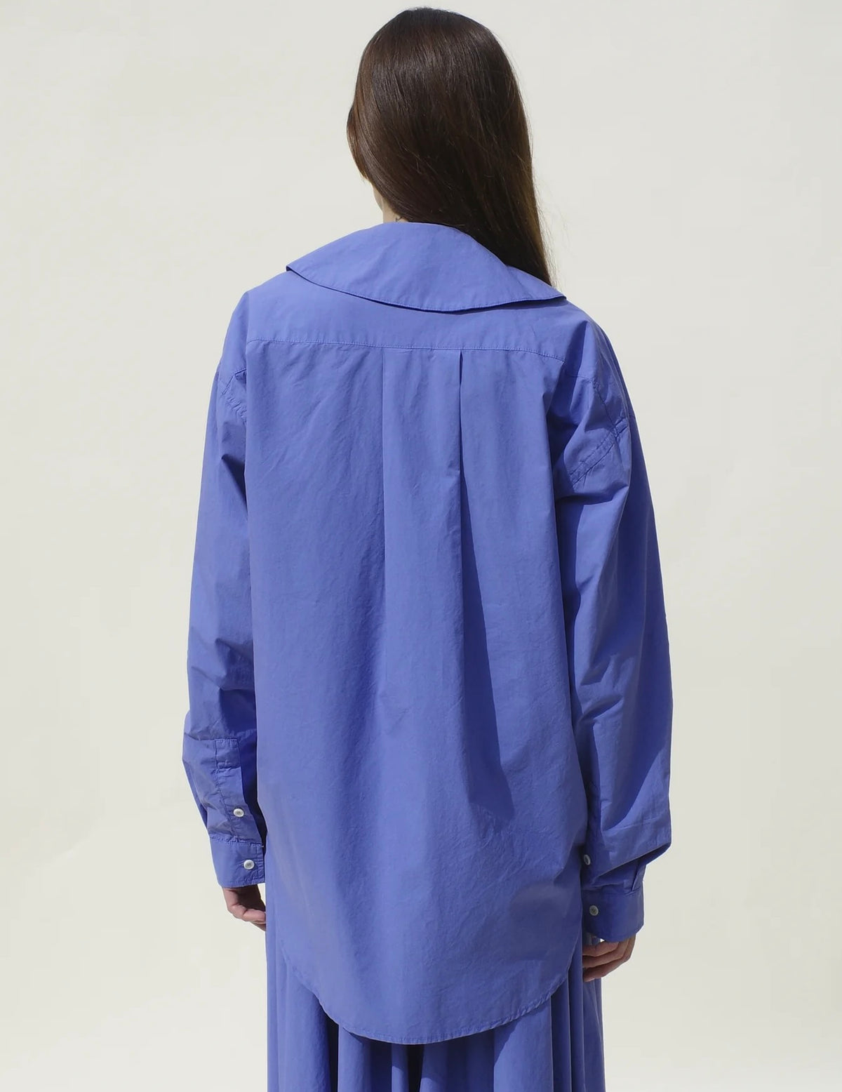 Emma Rothkoph Hollis Oversized Shirt: Washed Cobalt