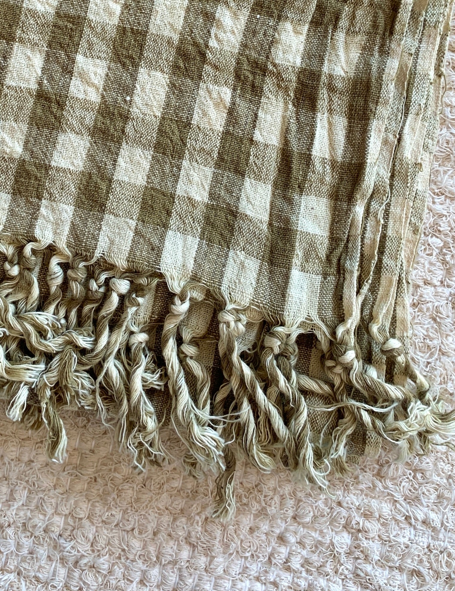 Hand-Loom Kitchen Cloth: Khaki Check