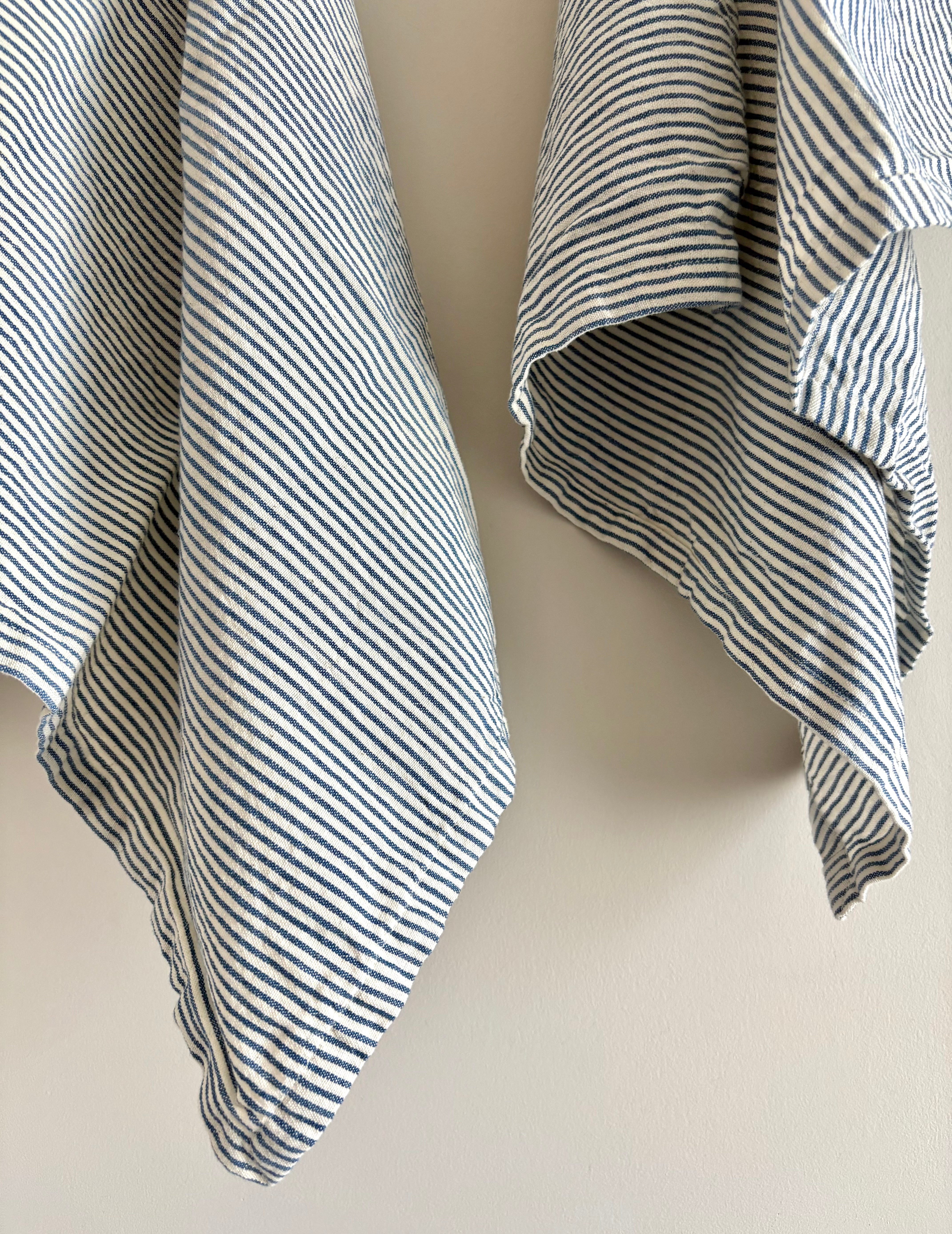 Ticking Stripe Cotton Napkins: Set/2