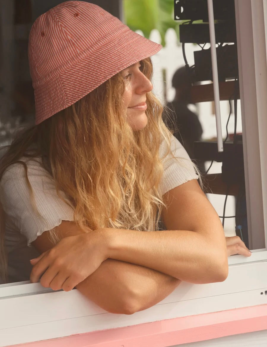 Cotton Bucket Hat: Candy Stripe
