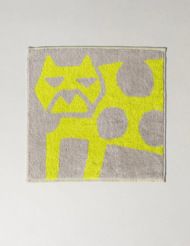 cotton terry wash cloth: cat