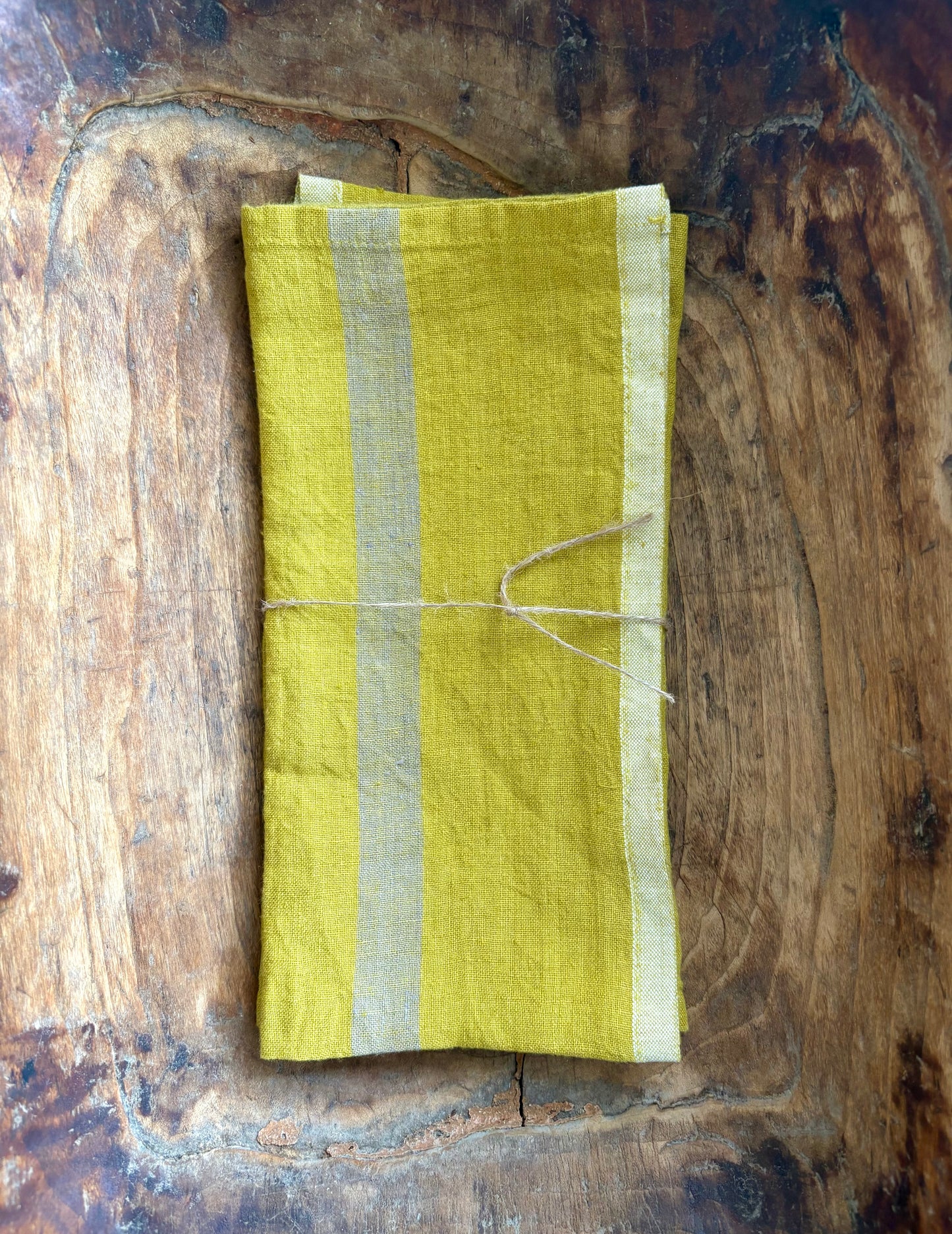 Pair / Washed Linen Napkins: Lemon