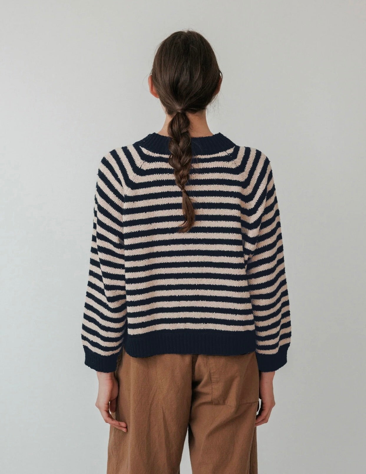 Wol Hide Striped Bomber: Navy Stripe