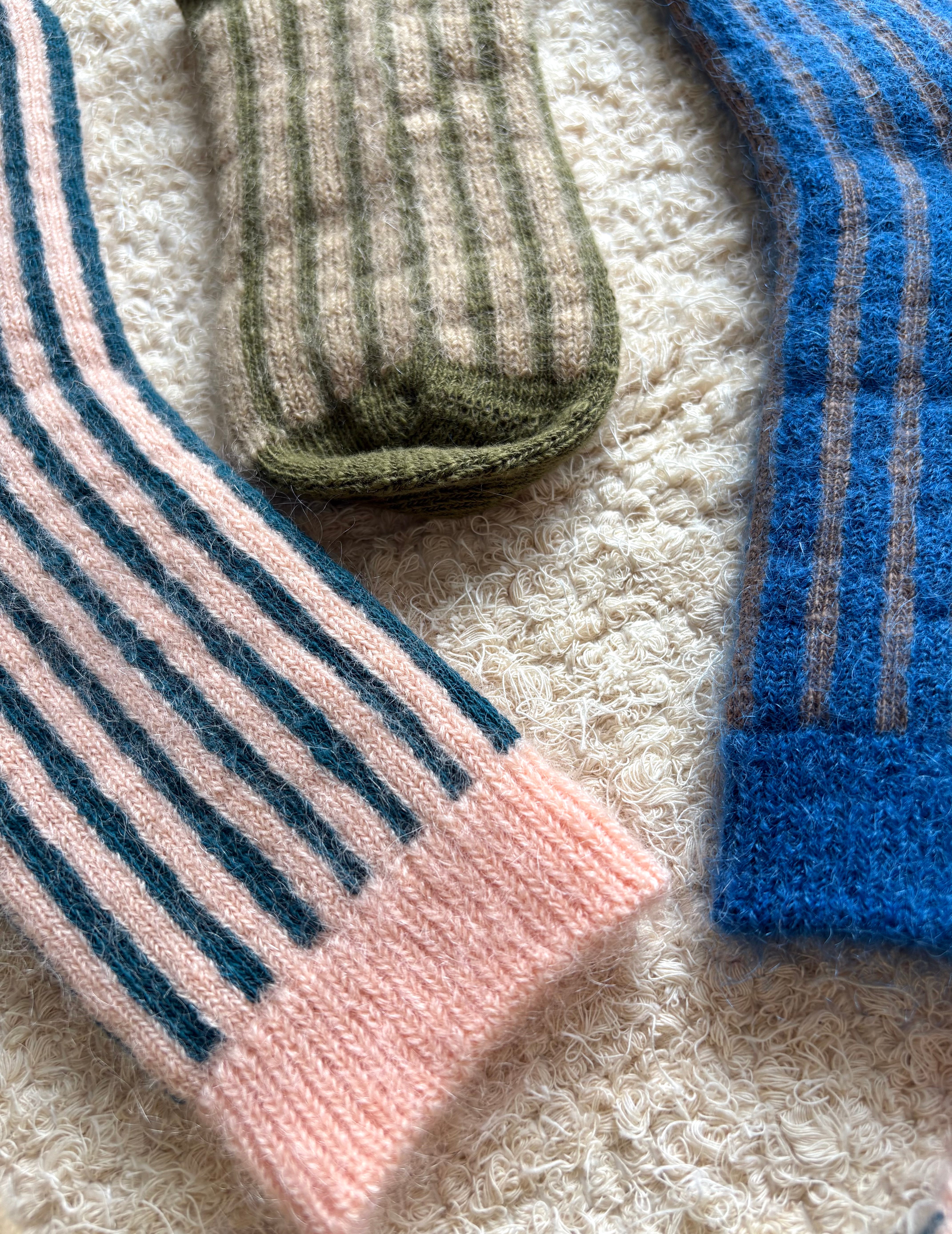 Cotton/Mohair Stripe Socks