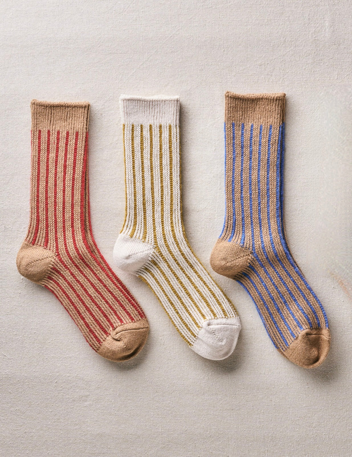 Cotton/Mohair Stripe Socks