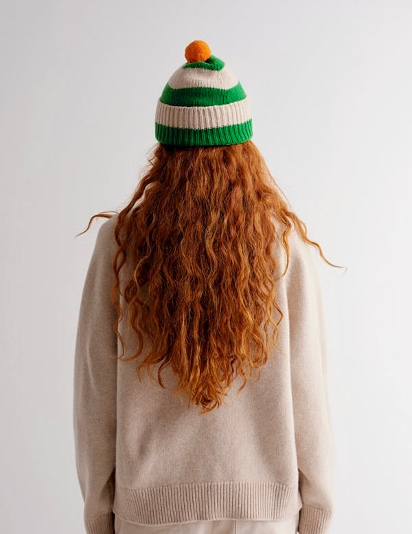 Jo Gordon Stripe Pom Pom Hat