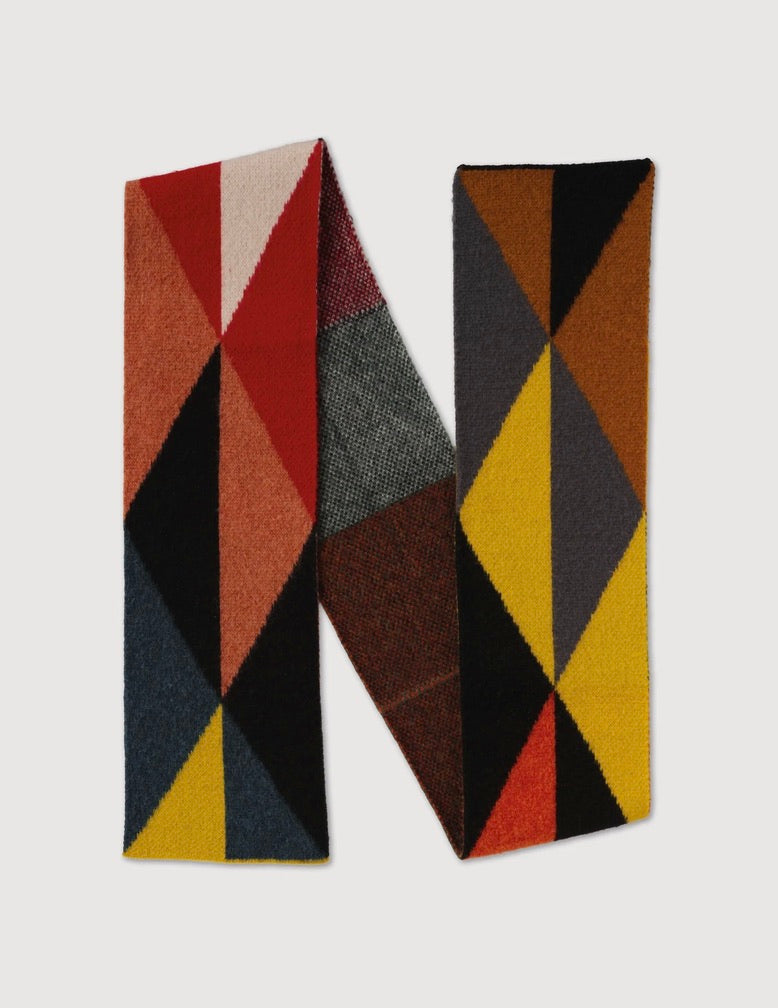 Brushed Triangles Scarf: Multi
