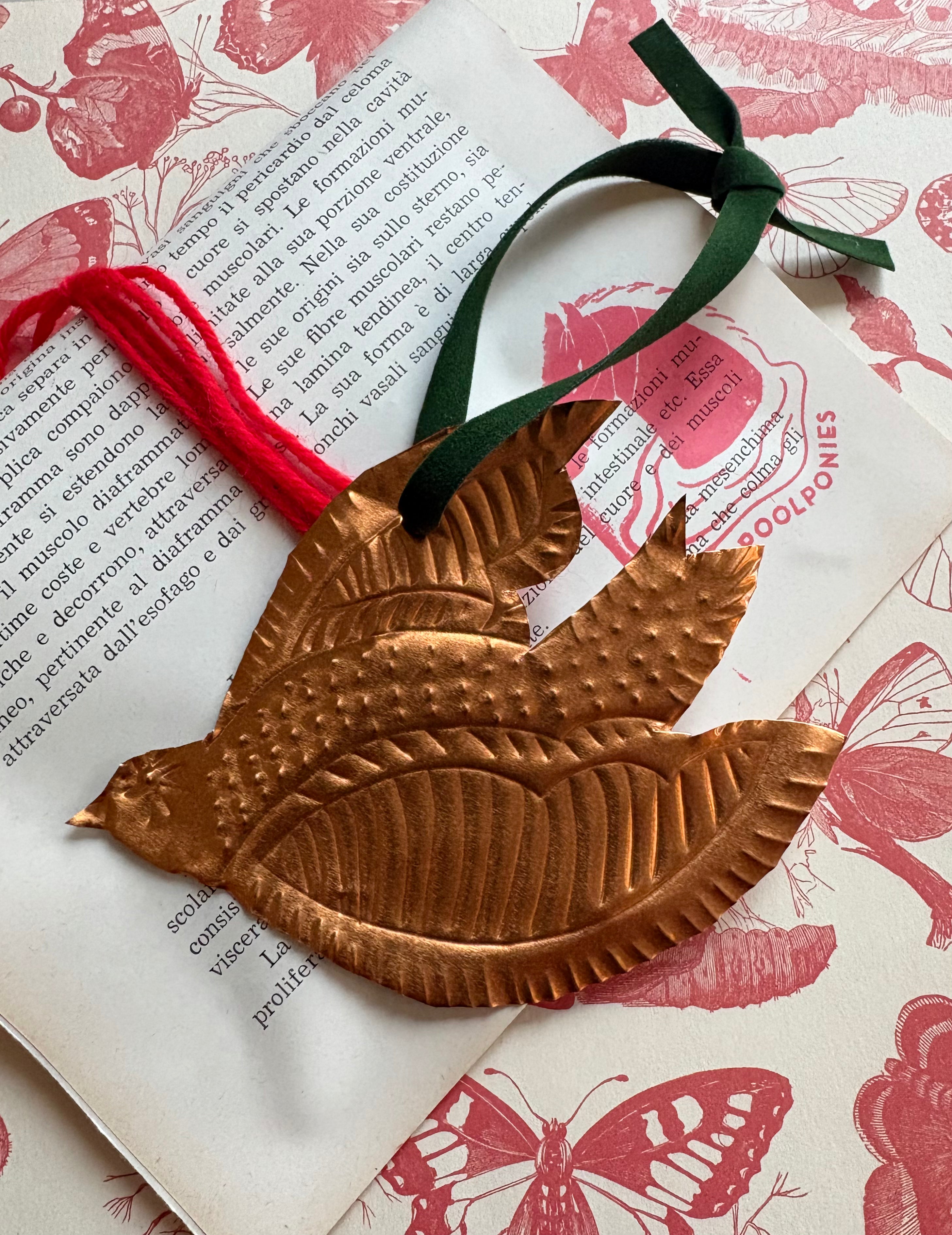 Hand-Embossed Aluminum Ornament