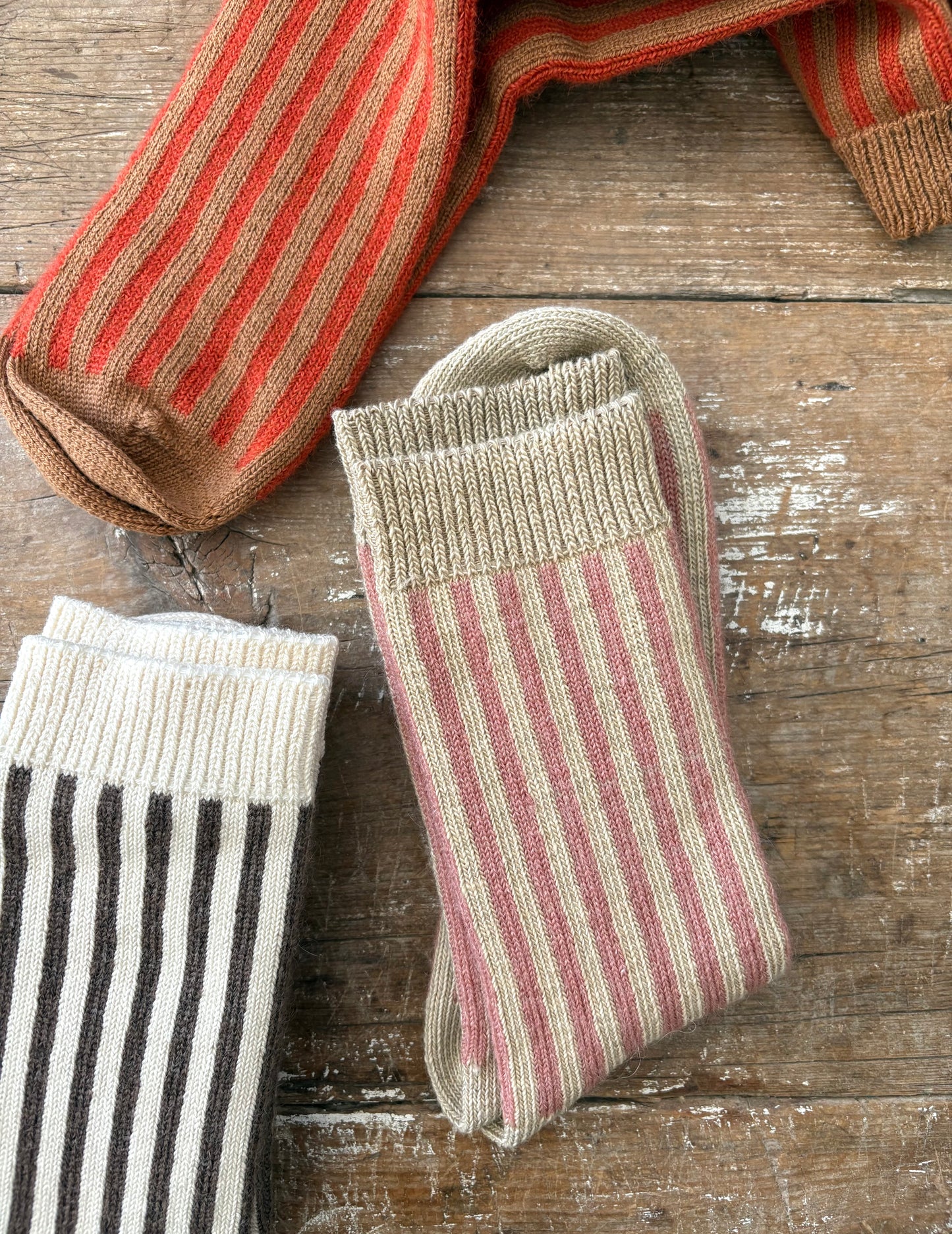 Cotton/Mohair Stripe Socks