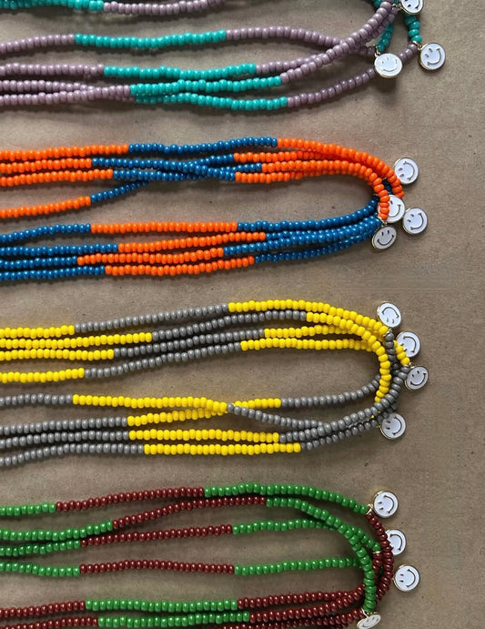 PATCH NYC: Happy Face Beaded Necklace