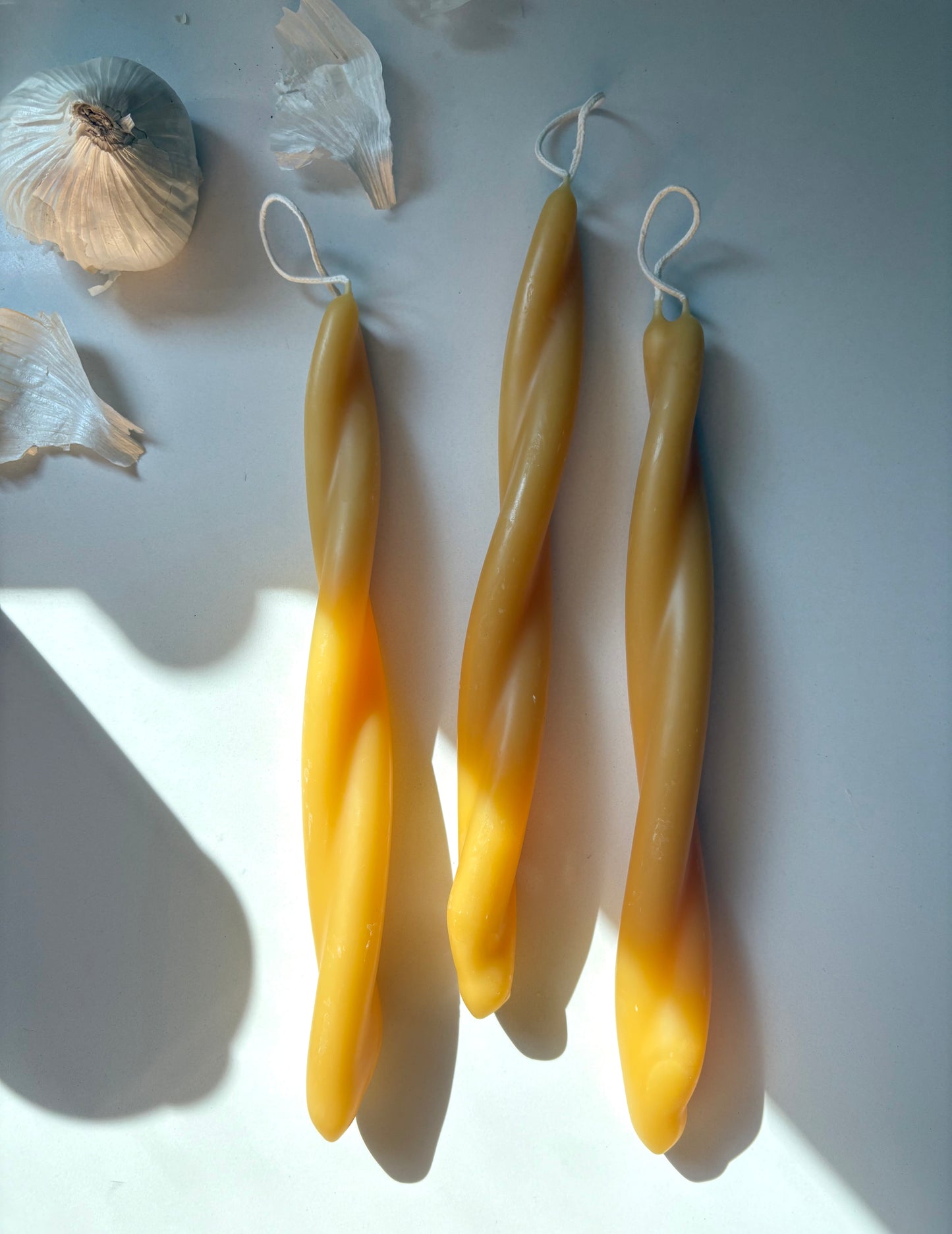 Beeswax Twin Flame Candle