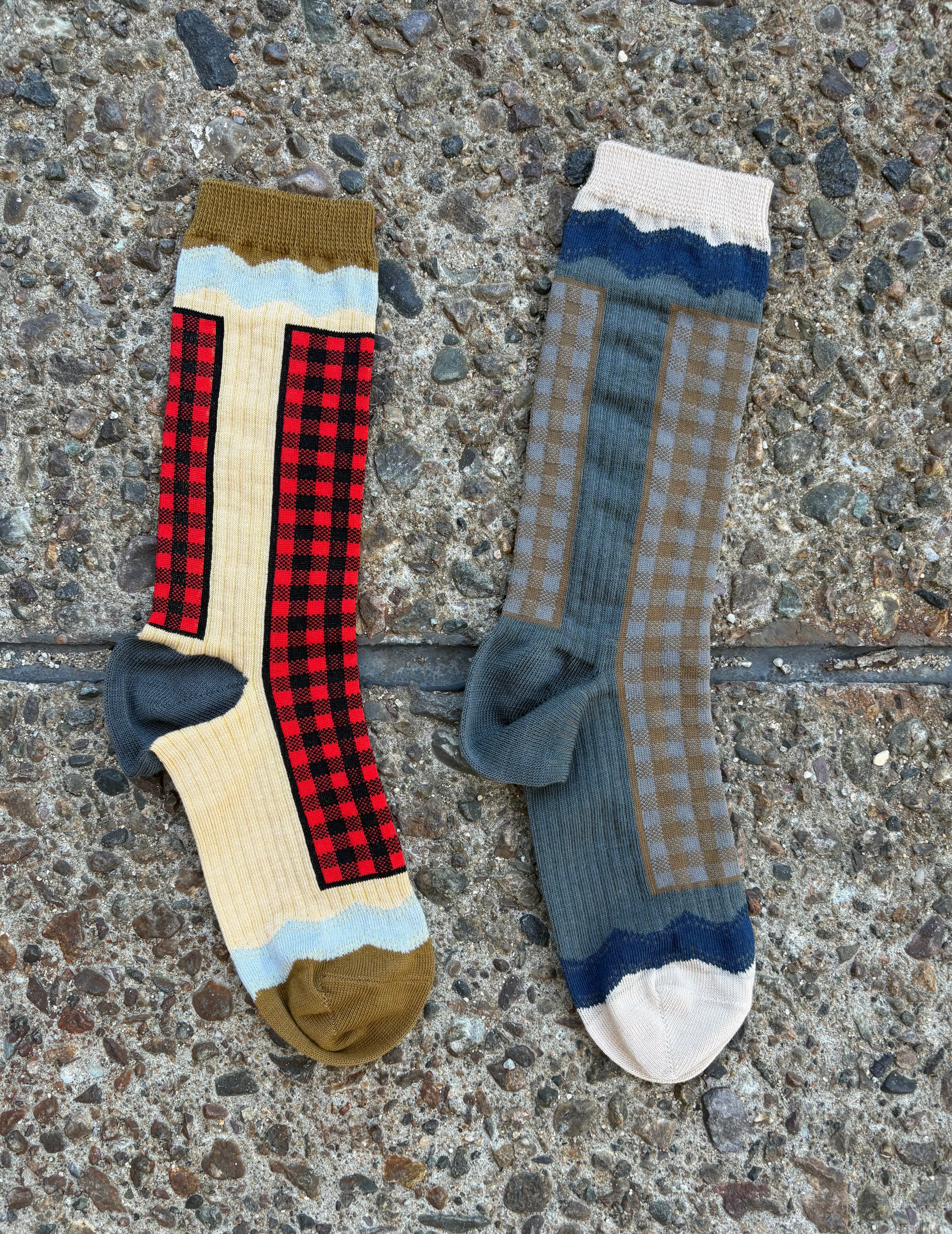 Exquisite J: Checkered Crew Socks