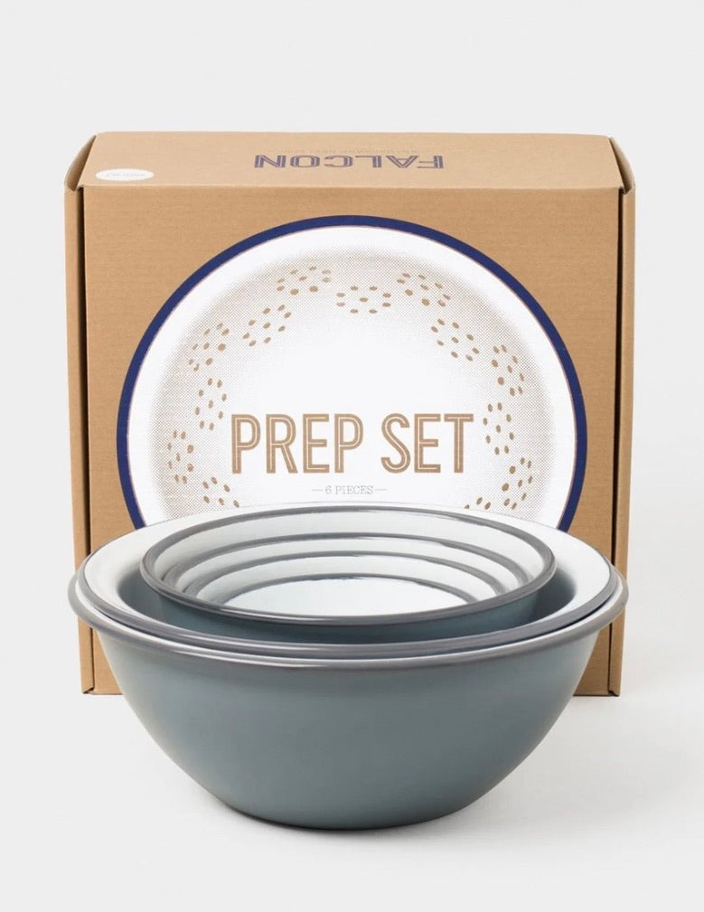 Falcon Enamelware: Prep Set: Pigeon Grey