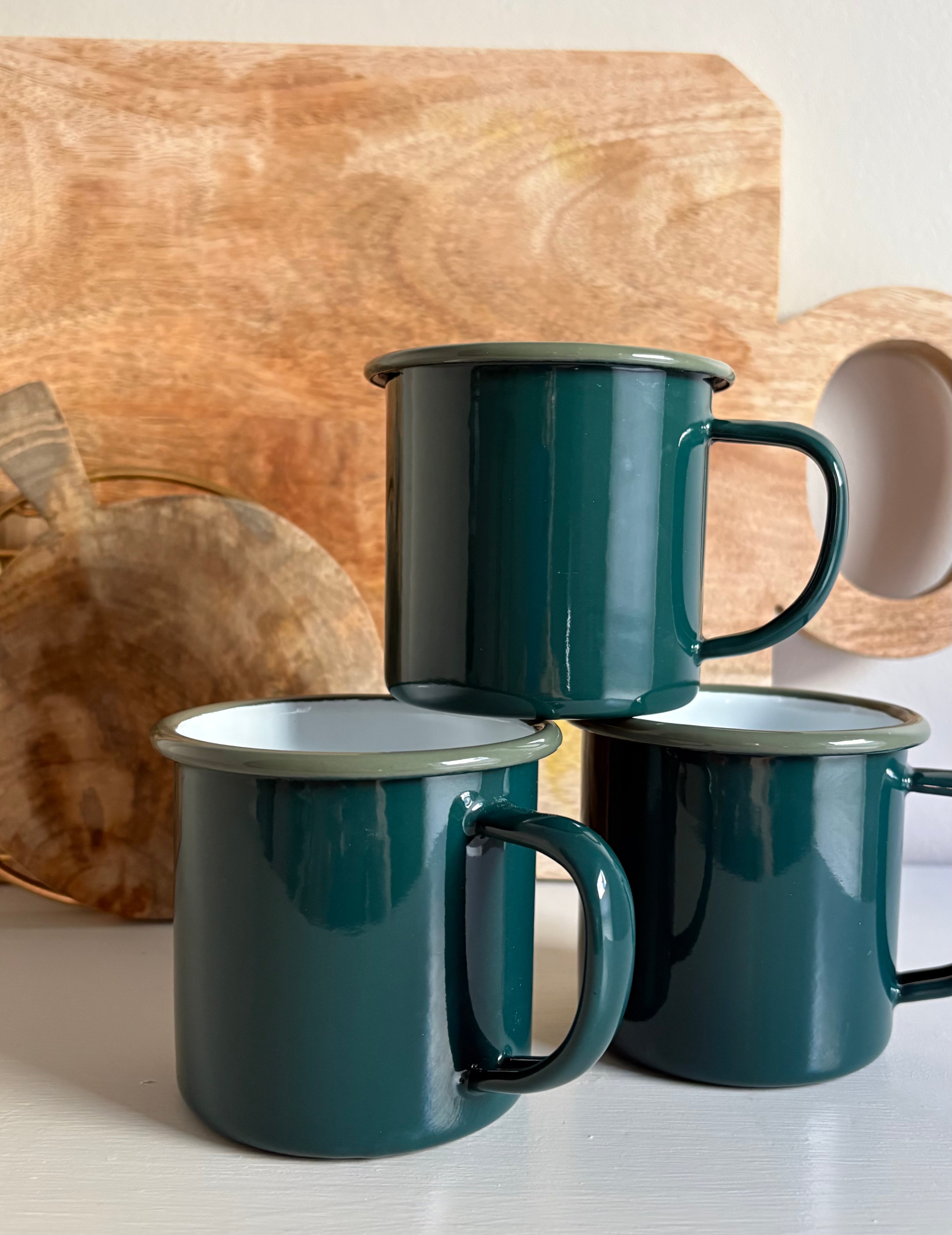 Falcon Enamelware Mug: Samphire Green