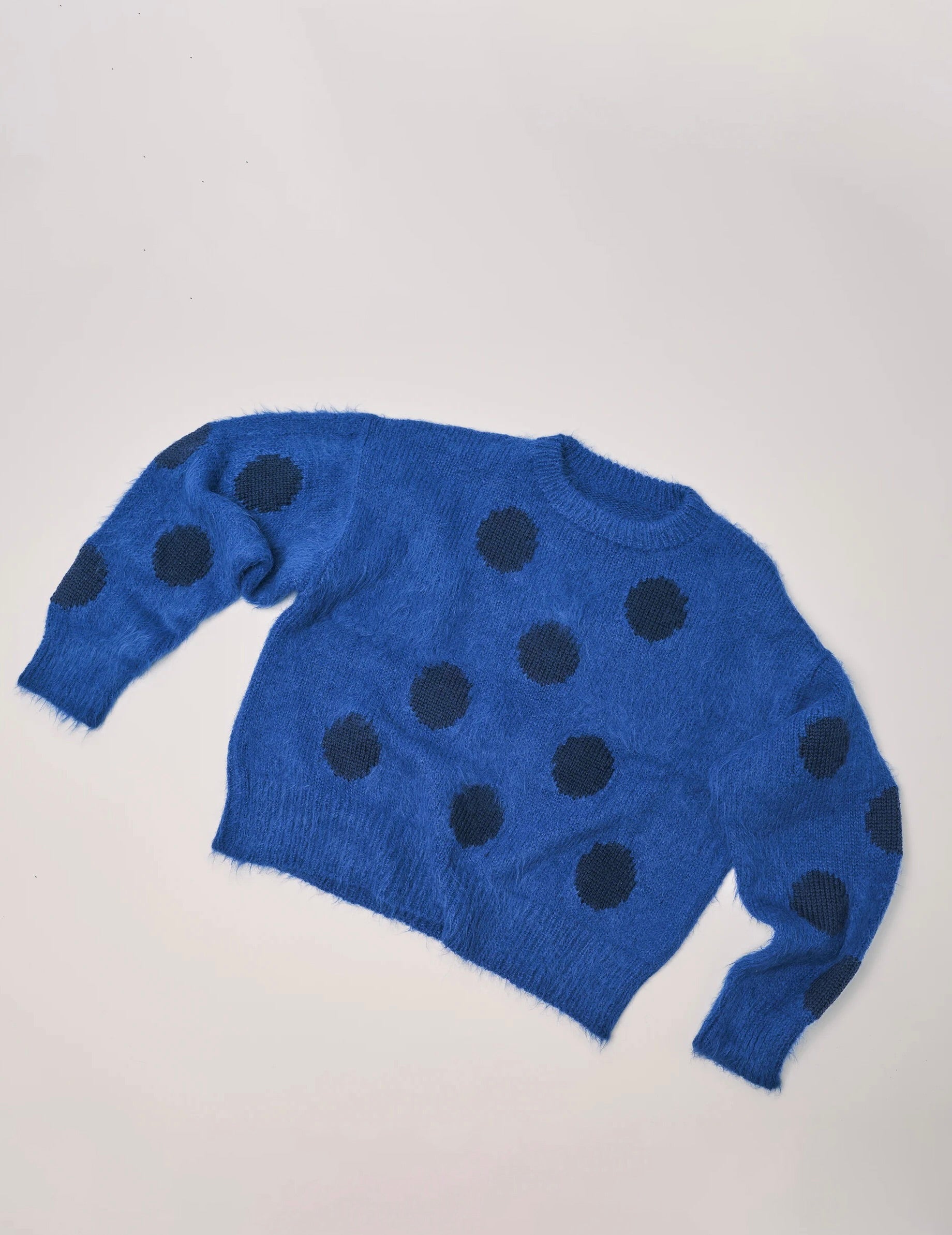 Degen: Dot Sweater: Cerulean