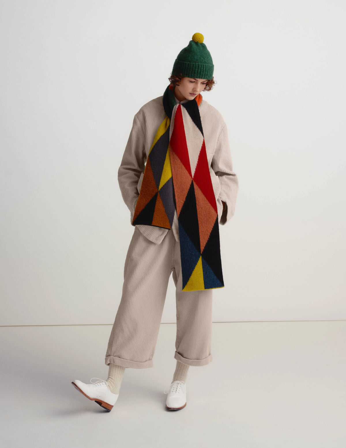 Brushed Triangles Scarf: Multi