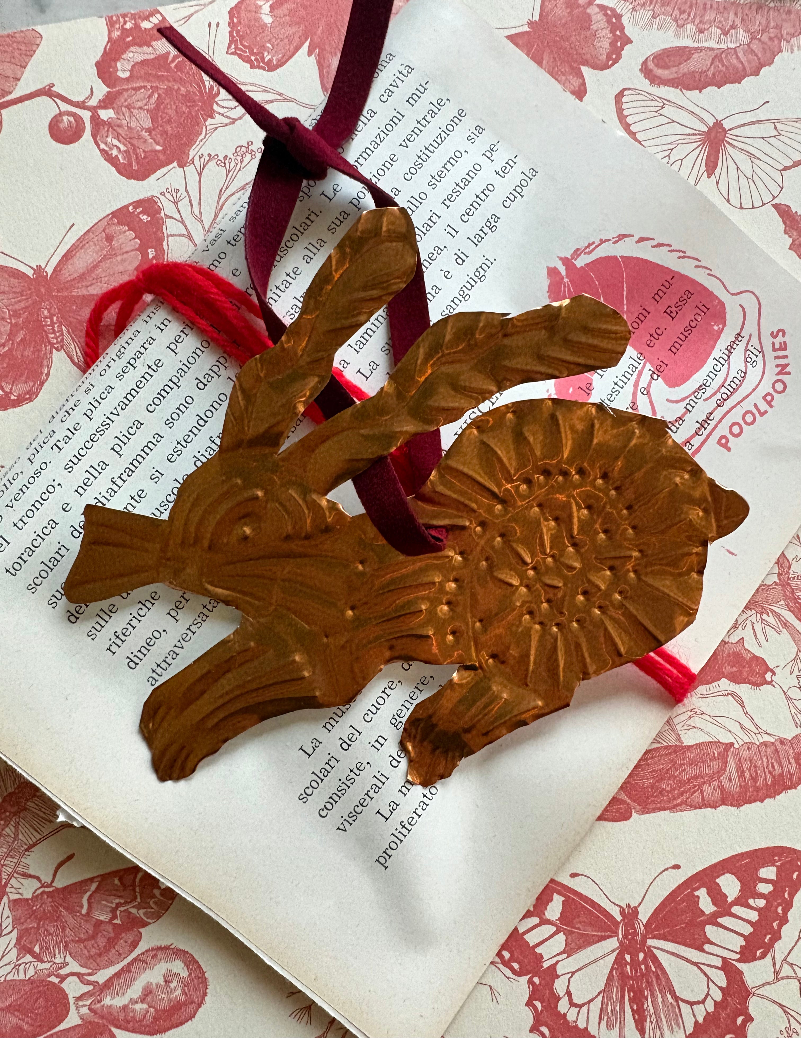 Hand-Embossed Aluminum Ornament