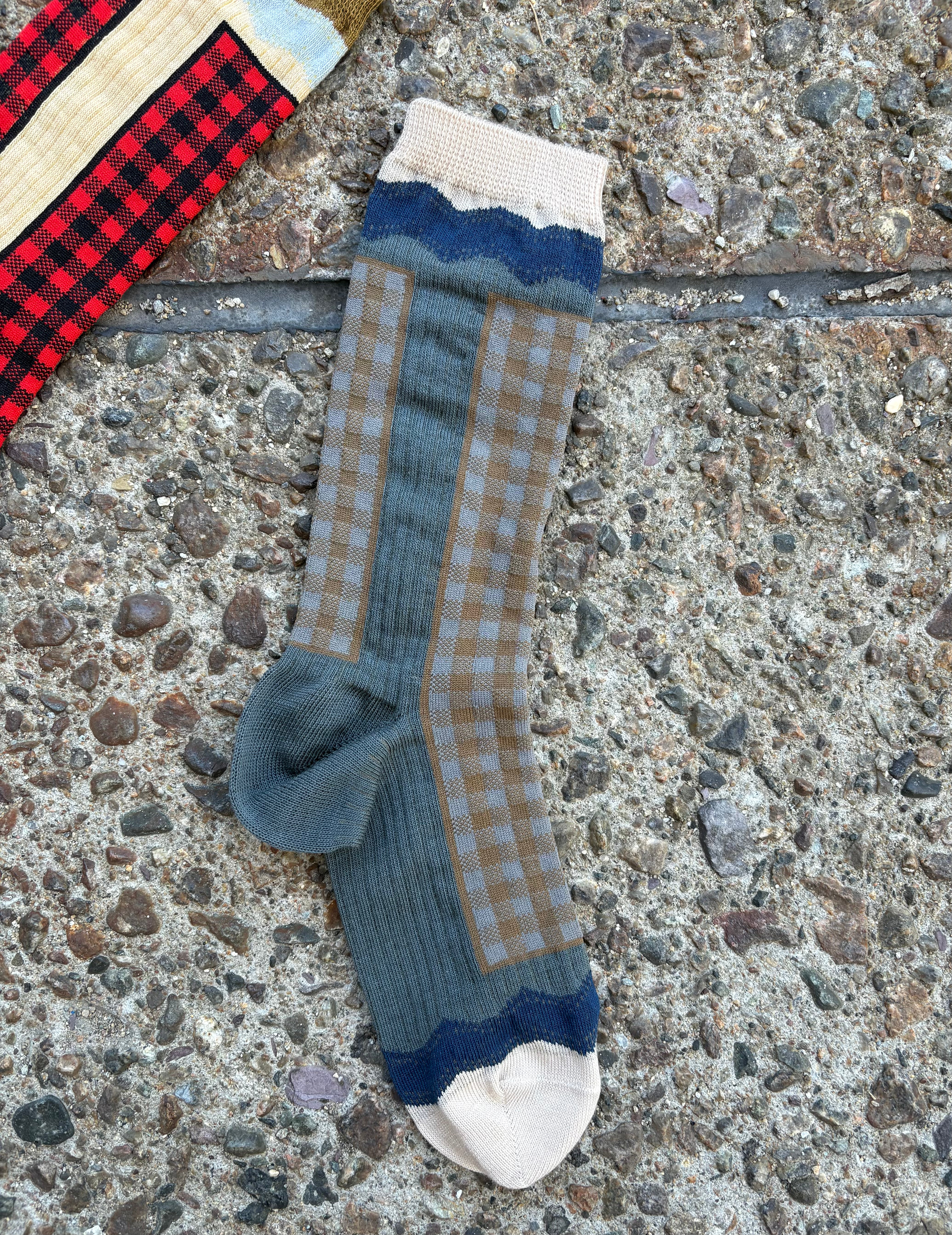 Exquisite J: Checkered Crew Socks