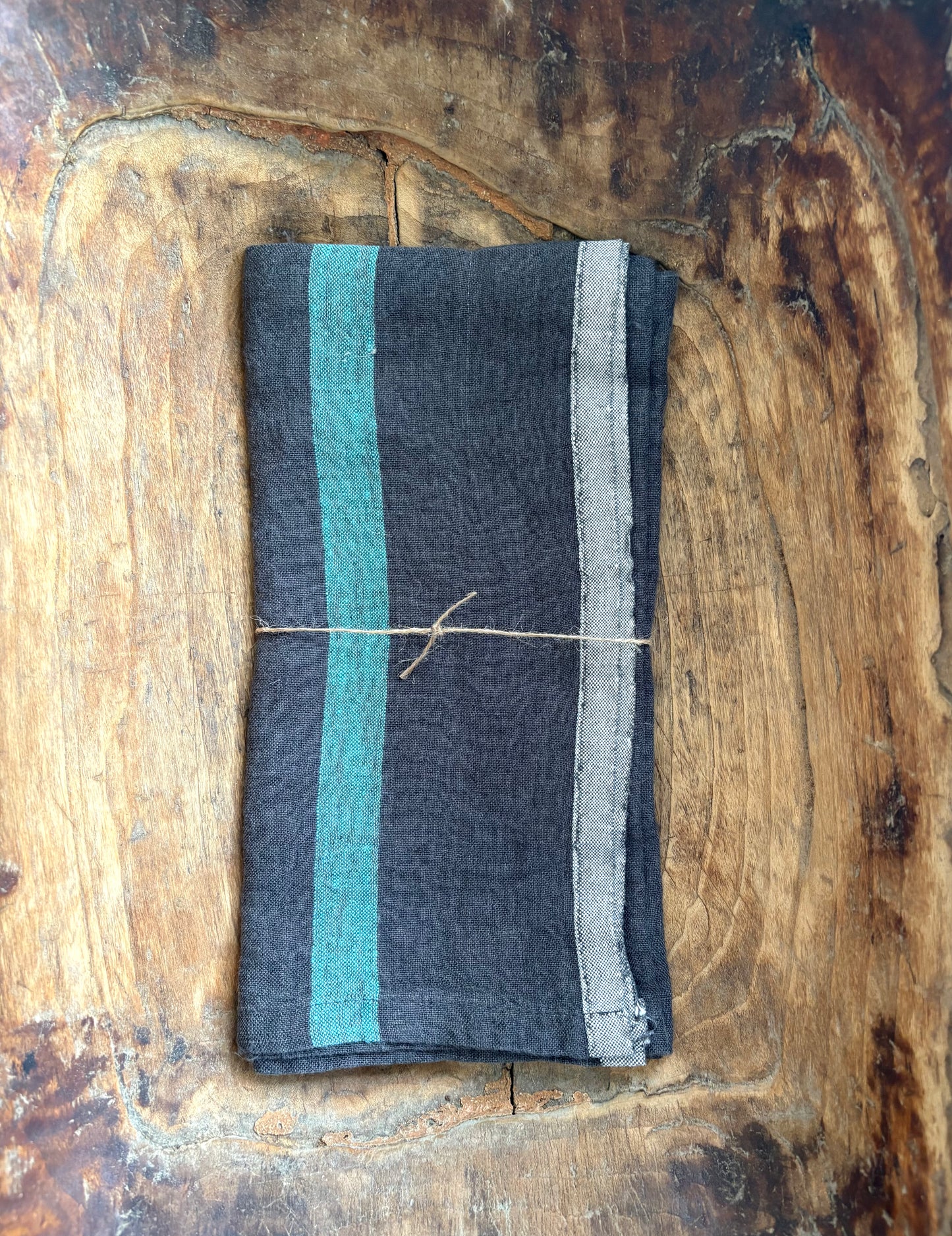 Pair / Washed Linen Napkins: Charcoal