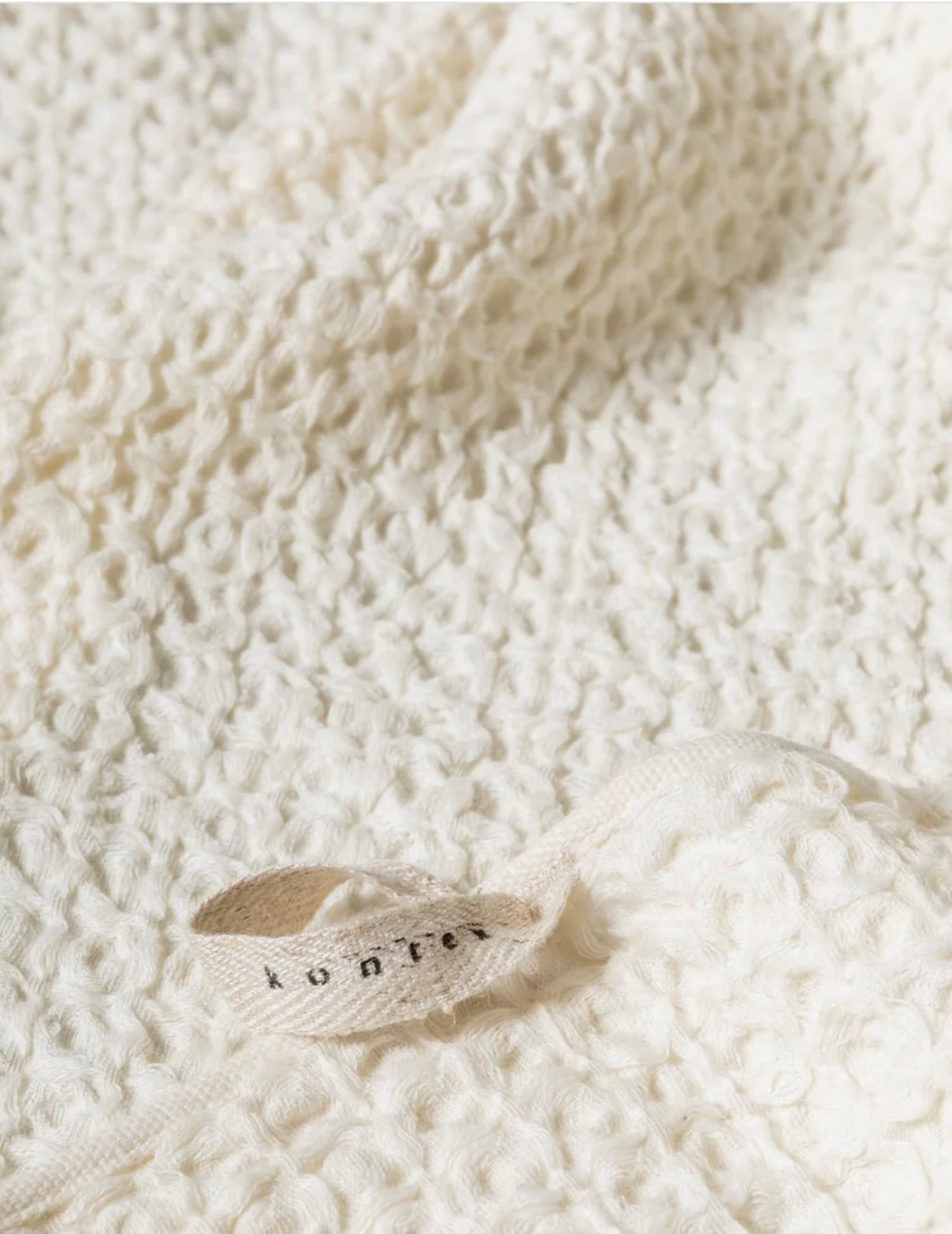 Kontex Lattice Towels: Ivory