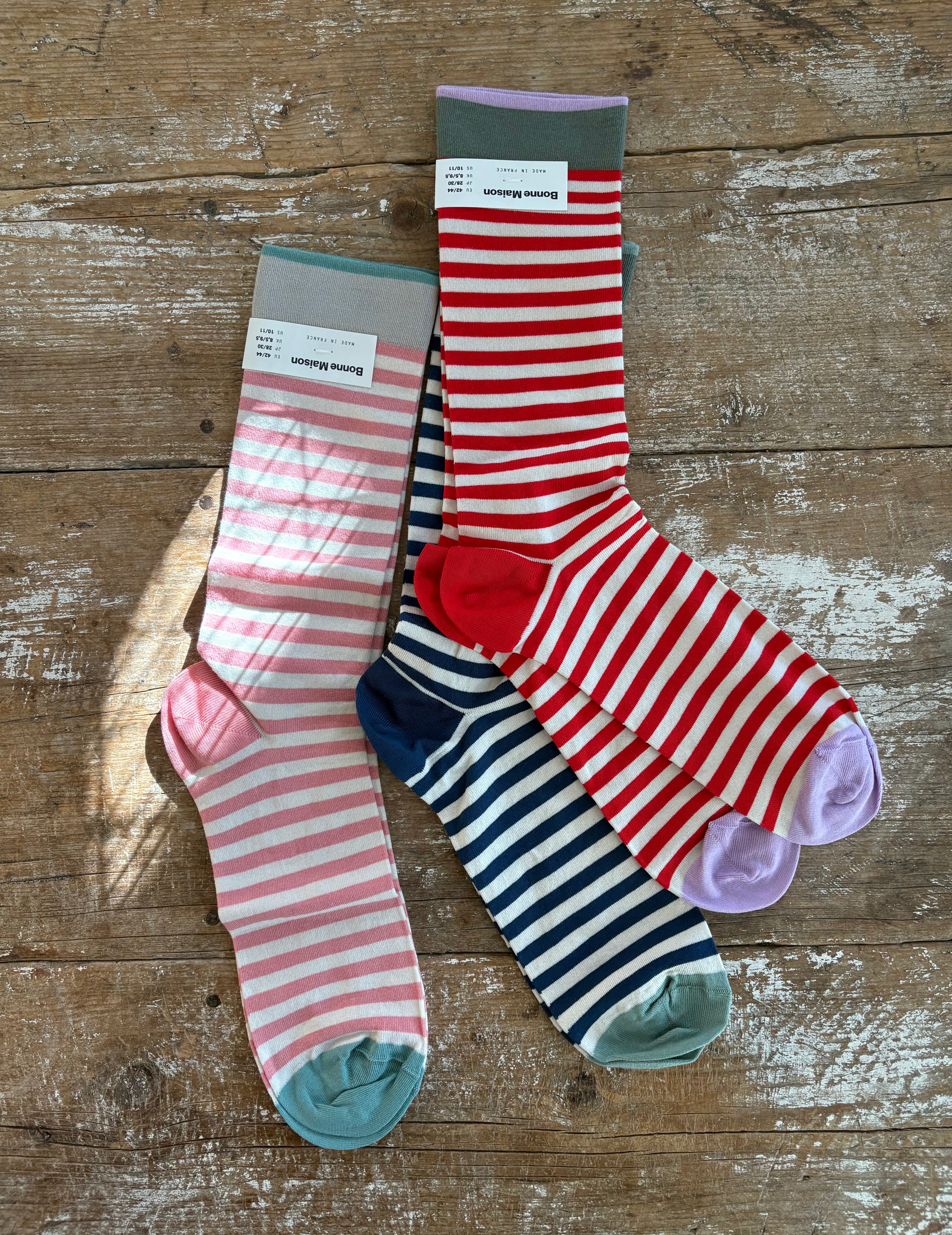 Bonne Maison Socks: Stripes: Unisex