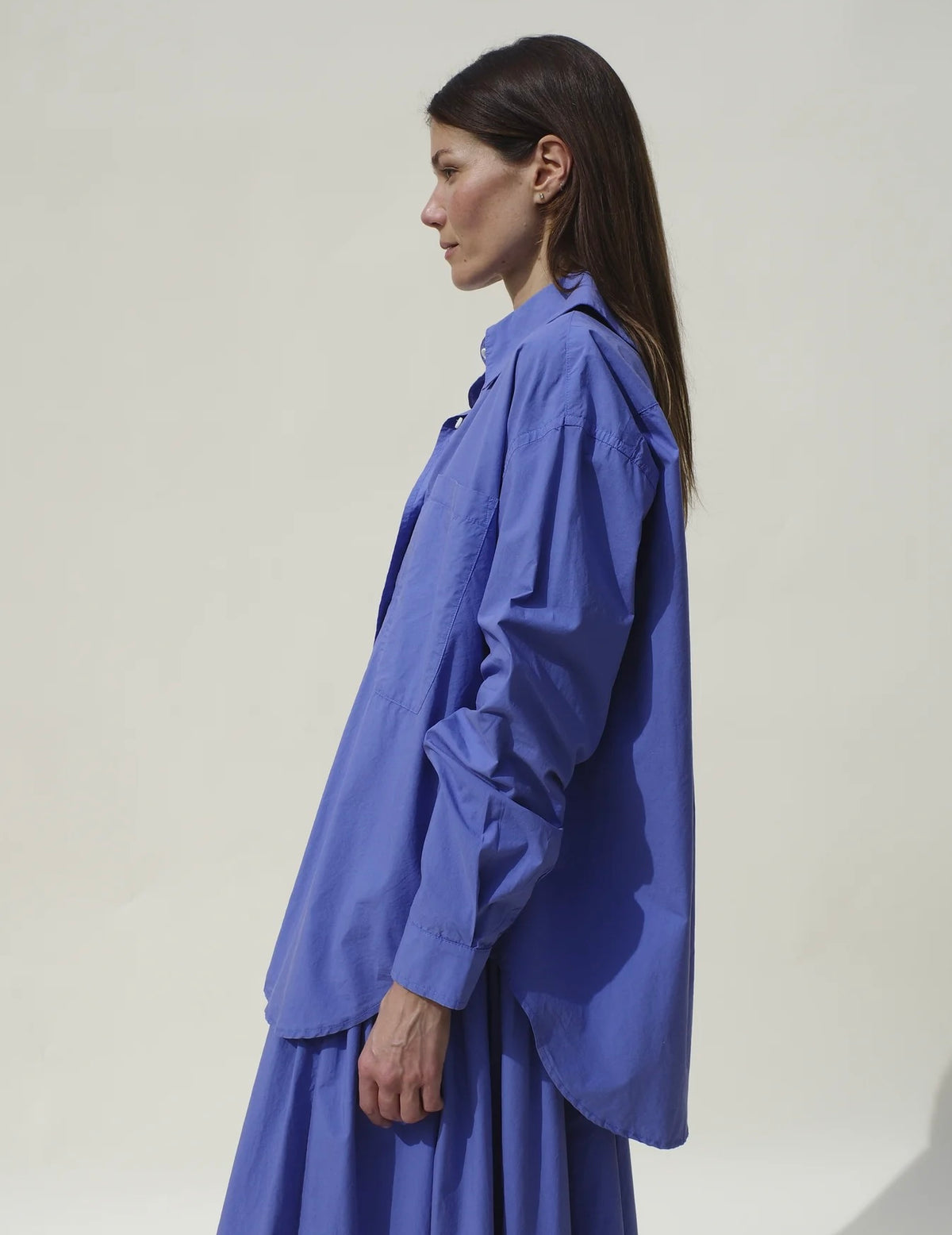 Emma Rothkoph Hollis Oversized Shirt: Washed Cobalt