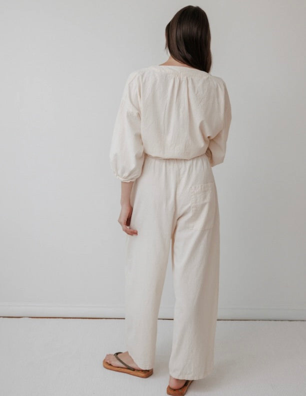 Wol Hide Wide Trouser: Natural