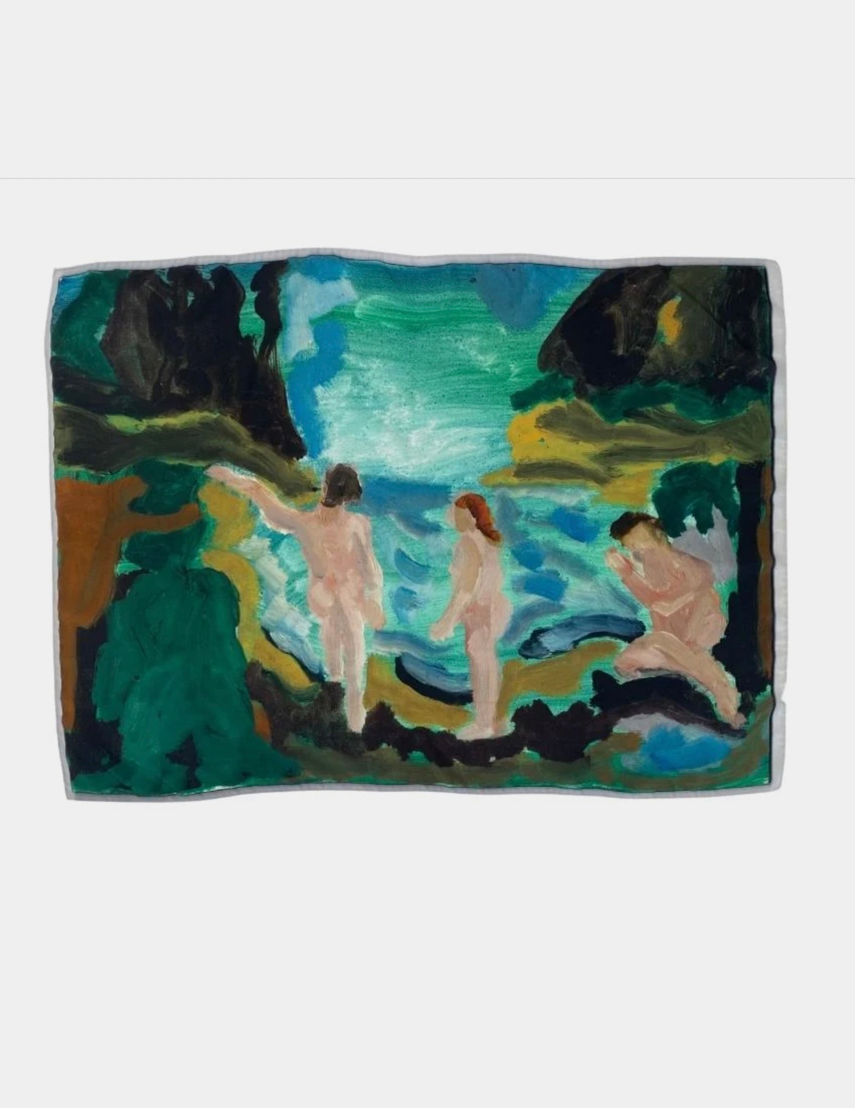 Hugo Guinness Silk Scarf: Forest Bathers