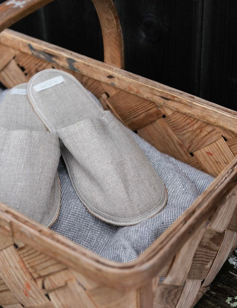 Linen Slippers: Natural