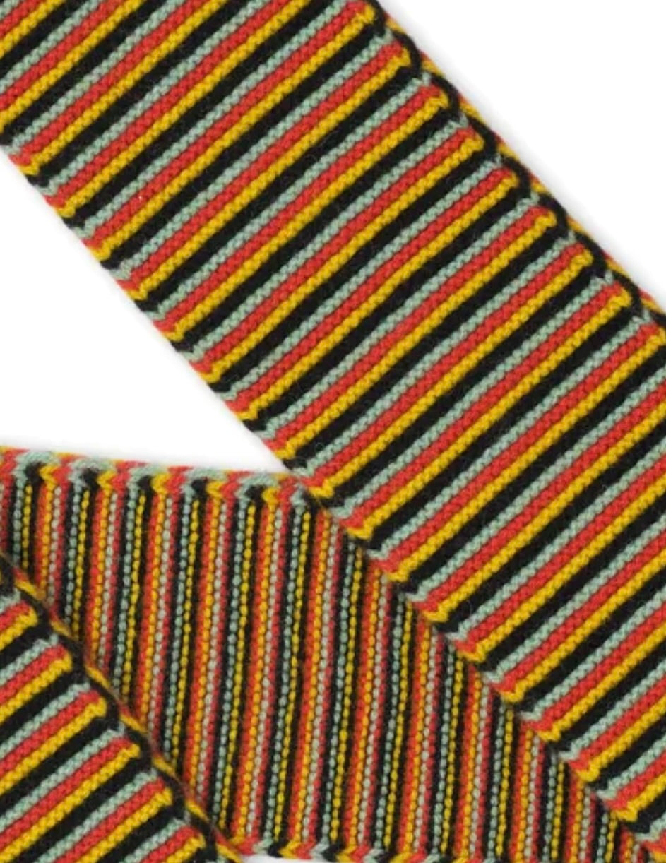 Small Garter Stitch Scarf: Multi Stripe