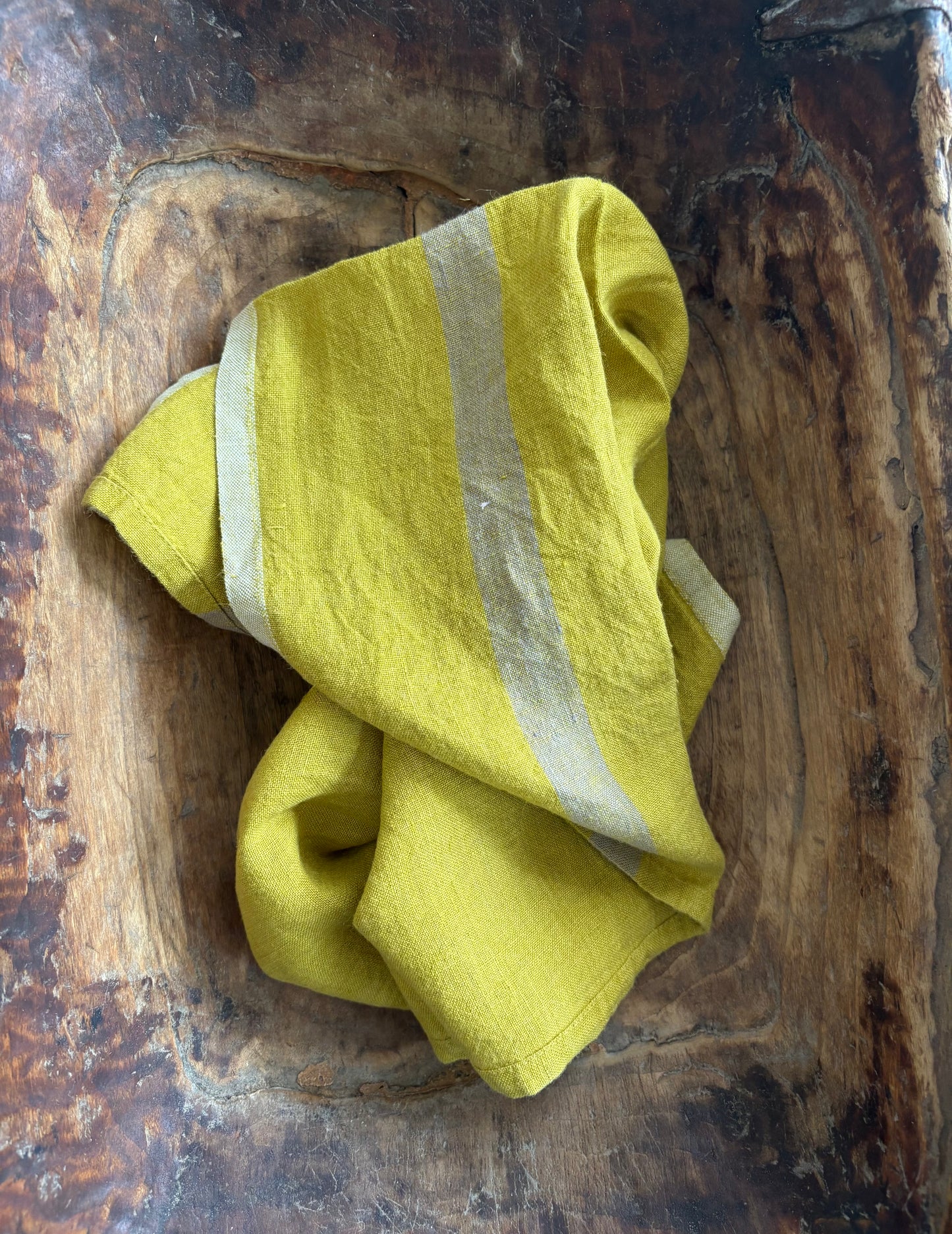 Pair / Washed Linen Napkins: Lemon
