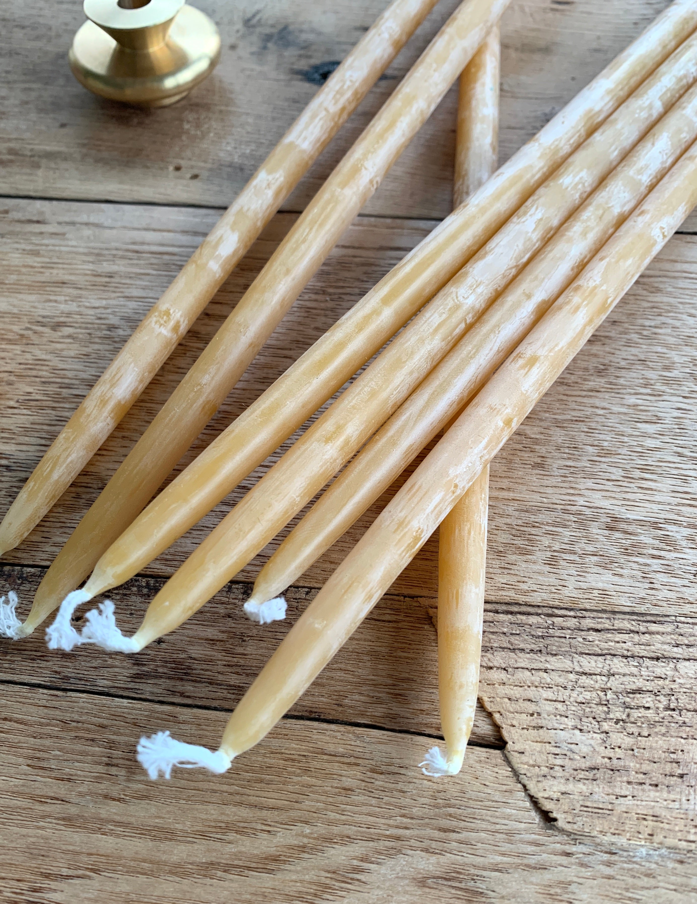 Bundle / 7 Long Beeswax Tapers