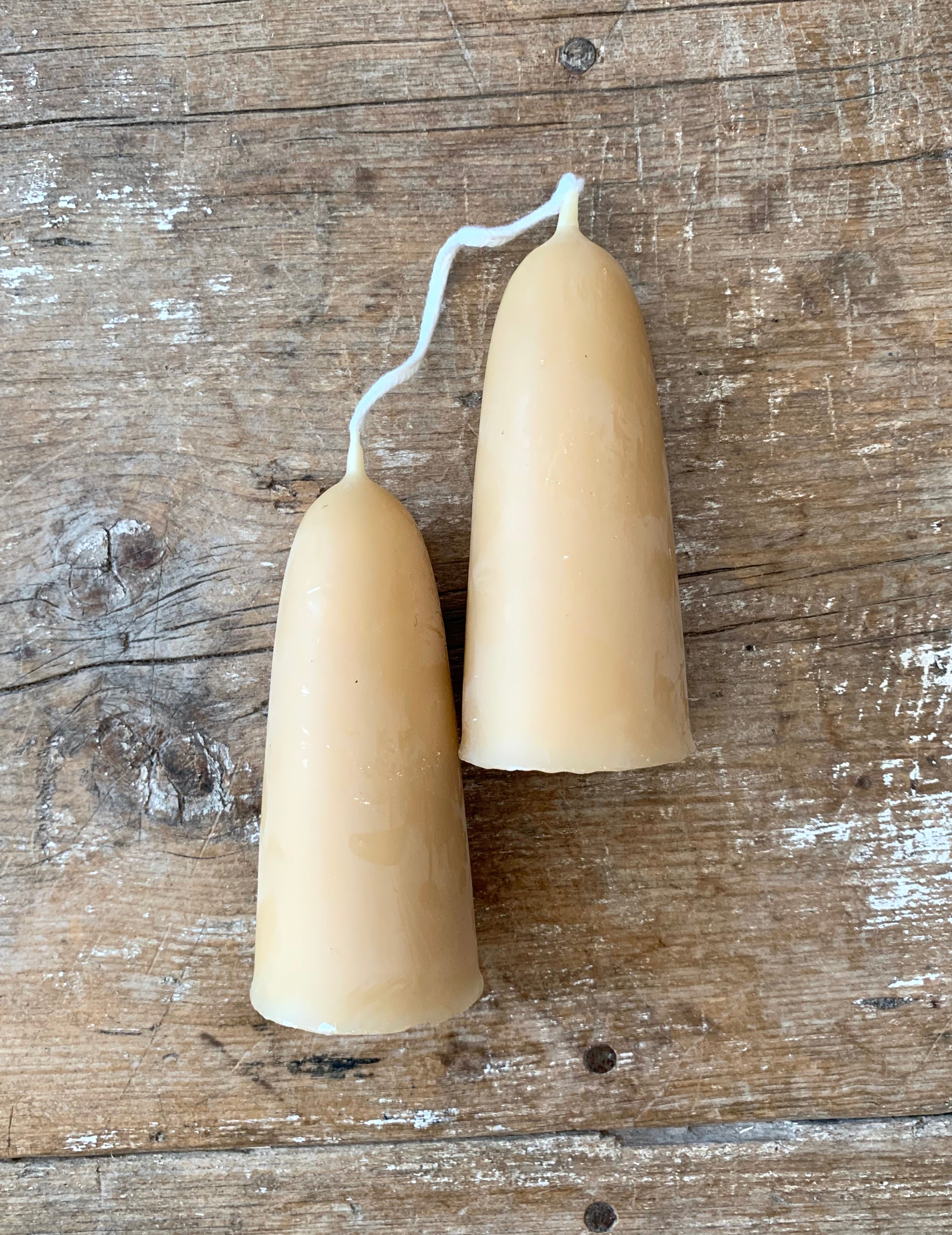 4" Stubby Beeswax Tapers
